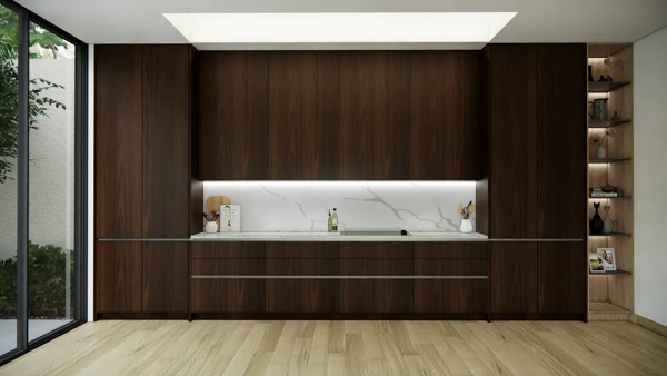 Cocina Lineal Colores Claros